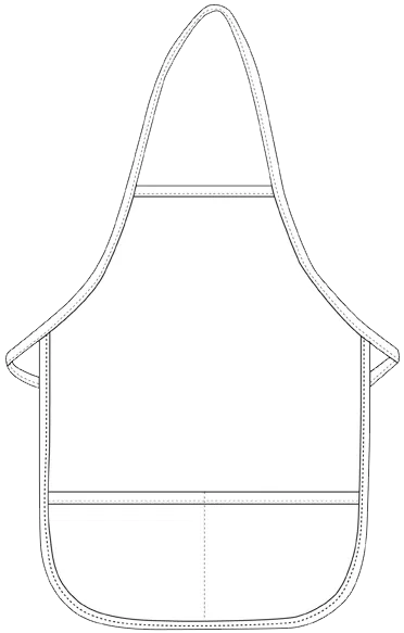 Charcoal Kid's Bib Apron (2 Pockets)