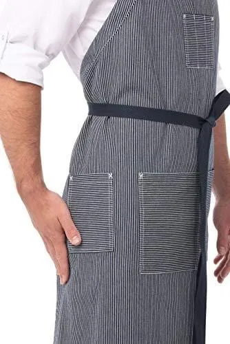 Chef Works Unisex Portland Chefs Bib Apron, Indigo Blue, One Size