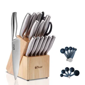 CIBEAT 17 Pcs Professional High Carbon Stainless Steel Chef Kitchen Knife Set