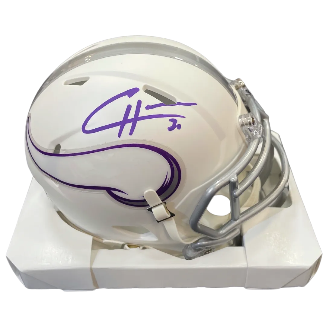 C.J. Ham Autographed Minnesota Vikings Winter Warrior Mini Helmet