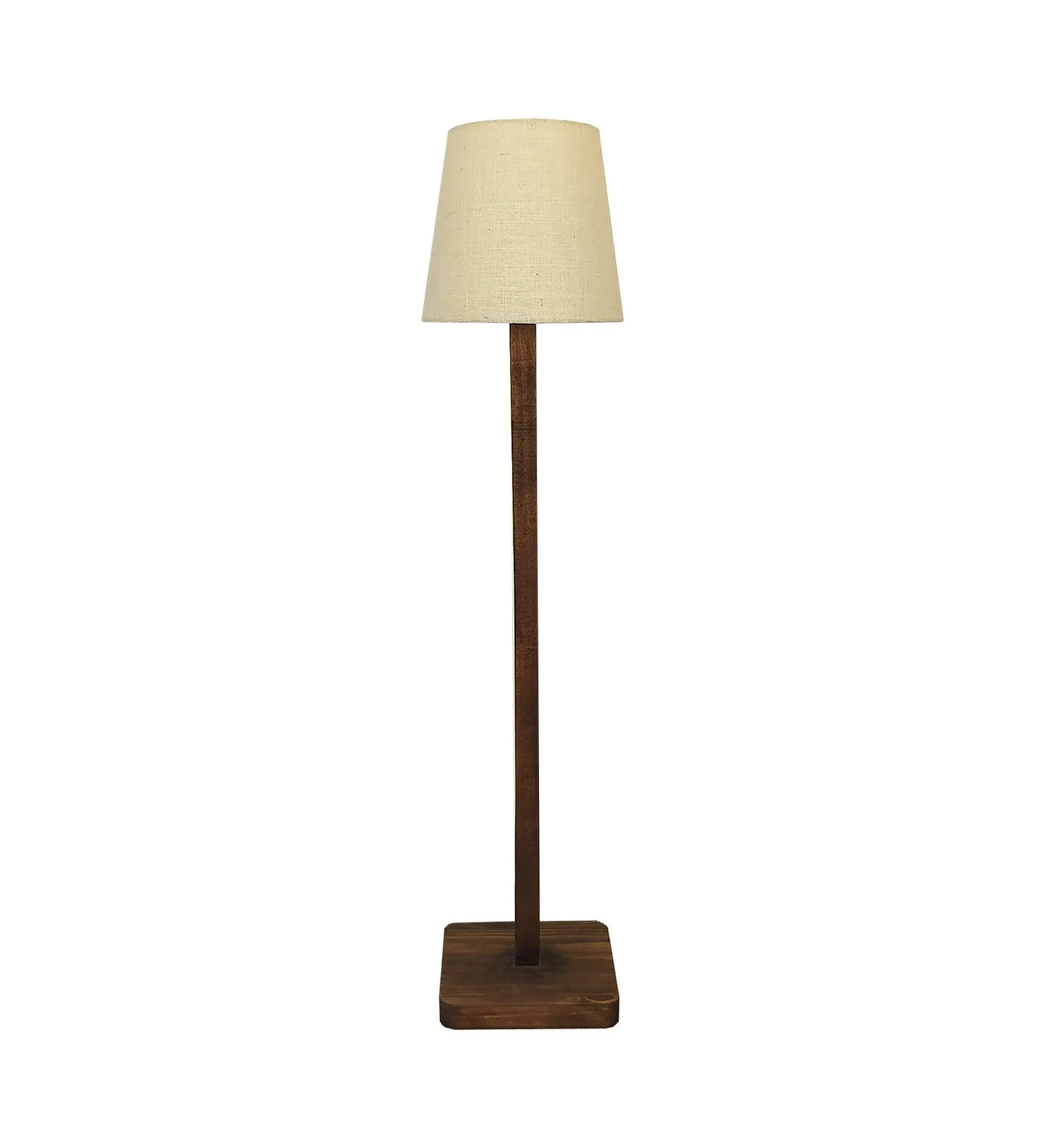 Claire Metal Floor Lamp with Beige Fabric Lampshade