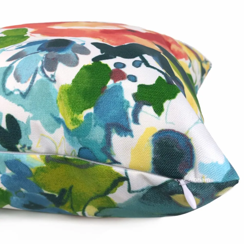 (CLEARANCE) Braelyn Multicolor Floral Indoor Outdoor Pillow Cover