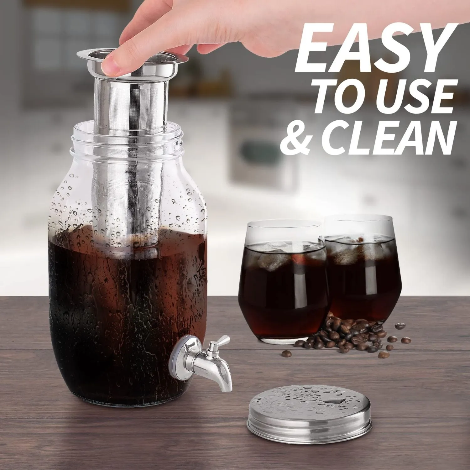 Cold Brew Coffee Maker - 1.5 Liter Cold Brew Jug