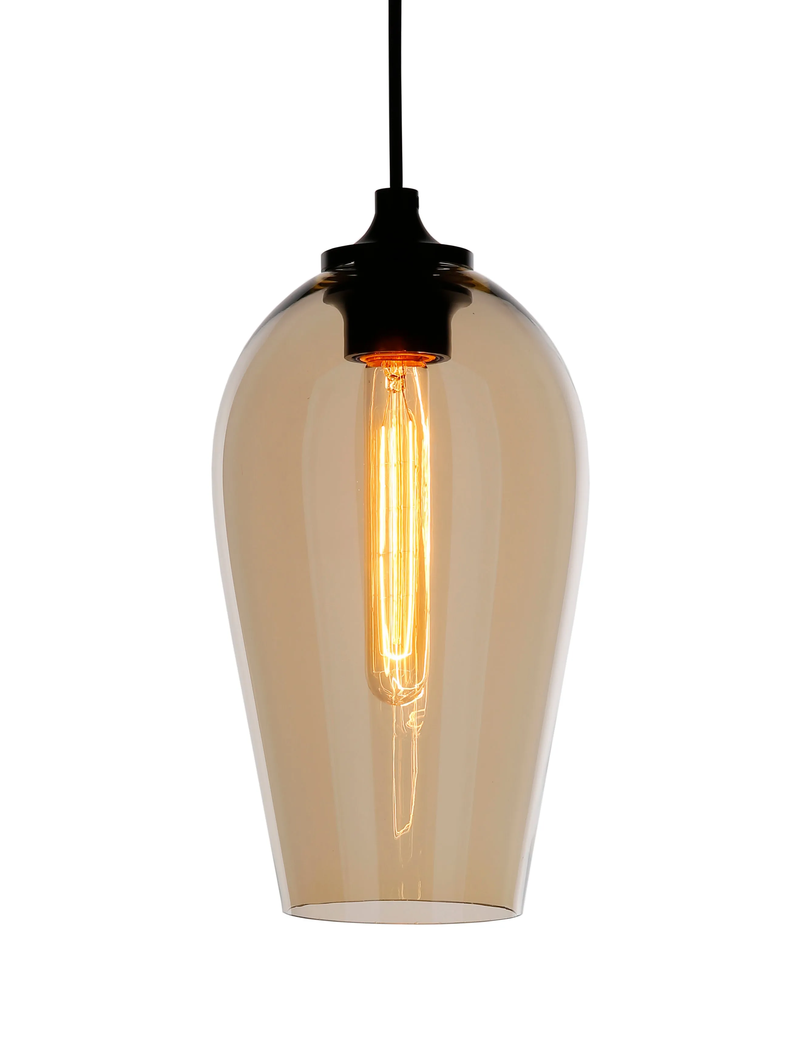 Conic Mouth-blown Glass Pendant Light