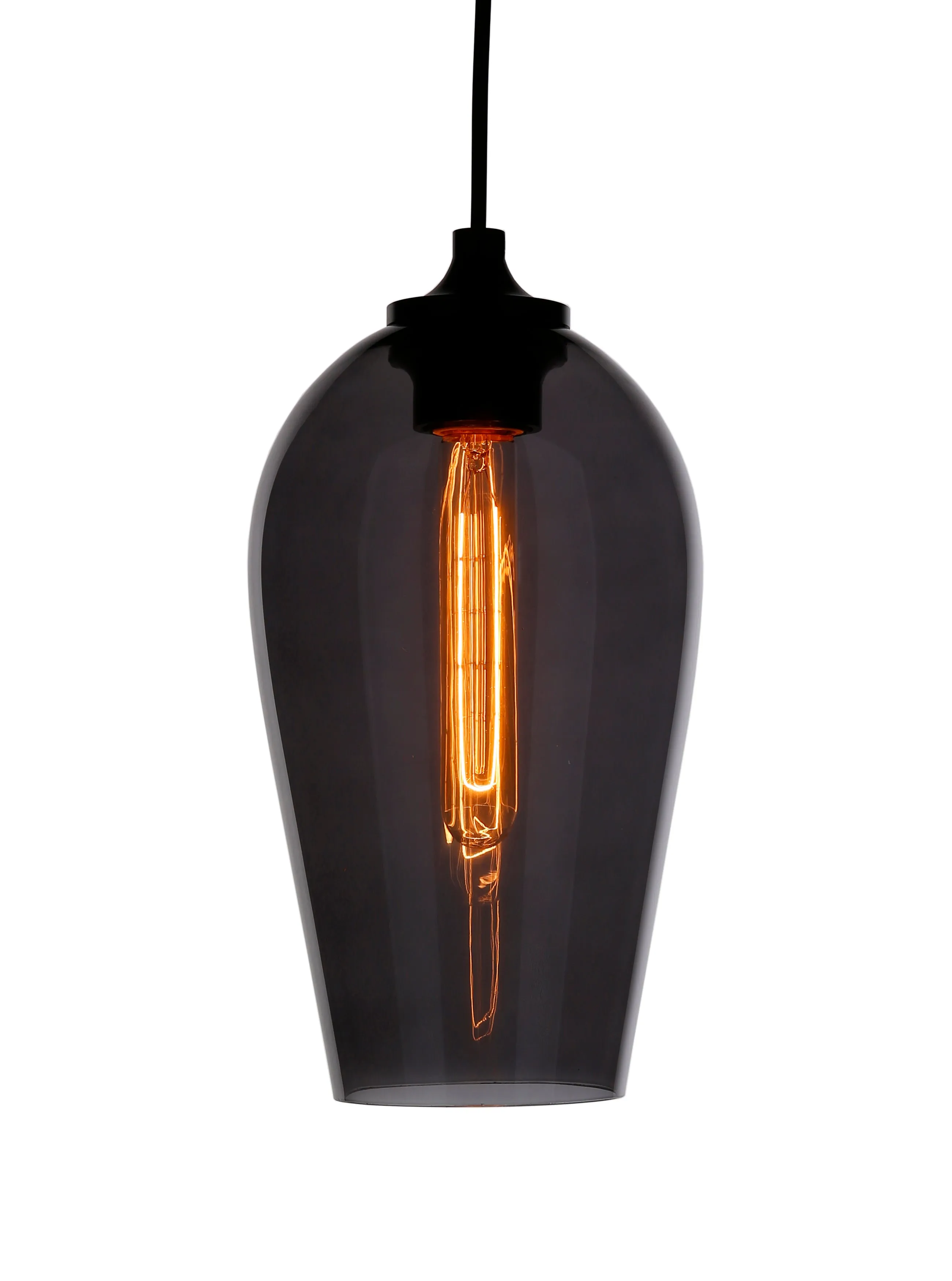 Conic Mouth-blown Glass Pendant Light