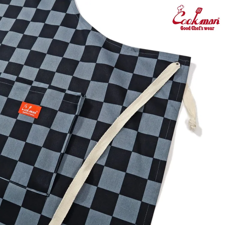 Cookman Wide Pocket Apron - Checker : Charcoal