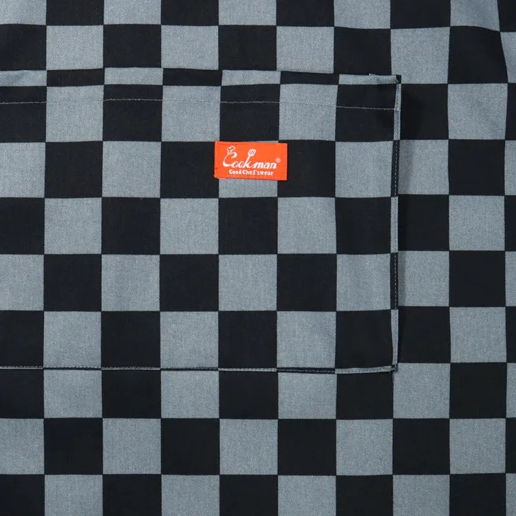 Cookman Wide Pocket Apron - Checker : Charcoal