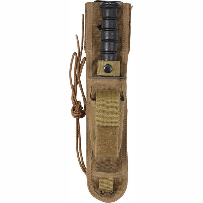 Coyote Brown - Military GI Style Enhanced 7 in. Knife Sheath