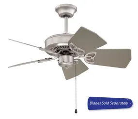 Craftmade PI30BN - 30 Inch Ceiling Fan, Blade Options Brushed Satin Nickel