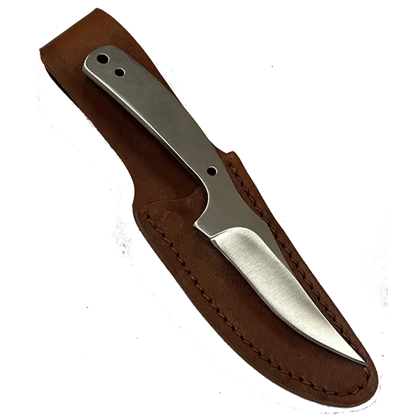 Custom Leather Knife Sheath - Fits Woodsman Skinner - SHWW45 - 1.25" opening and a 4.5" length with Belt loop.