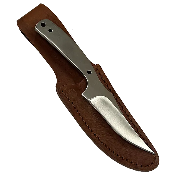 Custom Leather Knife Sheath - Fits Woodsman Skinner - SHWW45 - 1.25" opening and a 4.5" length with Belt loop.