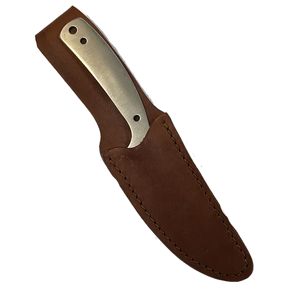 Custom Leather Knife Sheath - Fits Woodsman Skinner - SHWW45 - 1.25" opening and a 4.5" length with Belt loop.