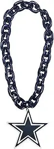 Dallas Cowboys Logo NFL Fan Chain 10 Inch 3D Foam Necklace-Navy CHAIN