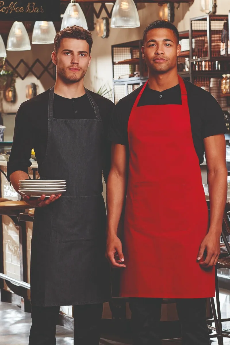 Dark Grey Sustainable Bib Apron (1 Pocket w/ Pencil Divide)