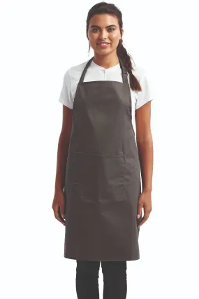 Dark Grey Sustainable Bib Apron (1 Pocket w/ Pencil Divide)