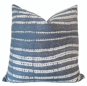 Denim Mudcloth Pillow Cover / Southwestern pillow / 22x22 or 9 other sizes Tribal Pillow / Boho Throw Pillow / Pillow: Performance Fabric