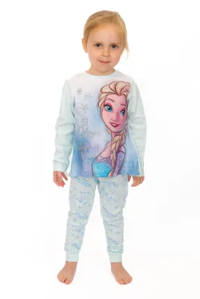 Disney Girls Elsa Frozen Make Your Own Magic Long Pyjama Set