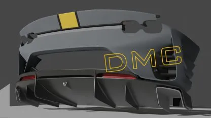 DMC Ferrari 812 Competizione: Forged Carbon Fiber Rear Bumper: fits the OEM SF Superfast Coupe & GTS Spider