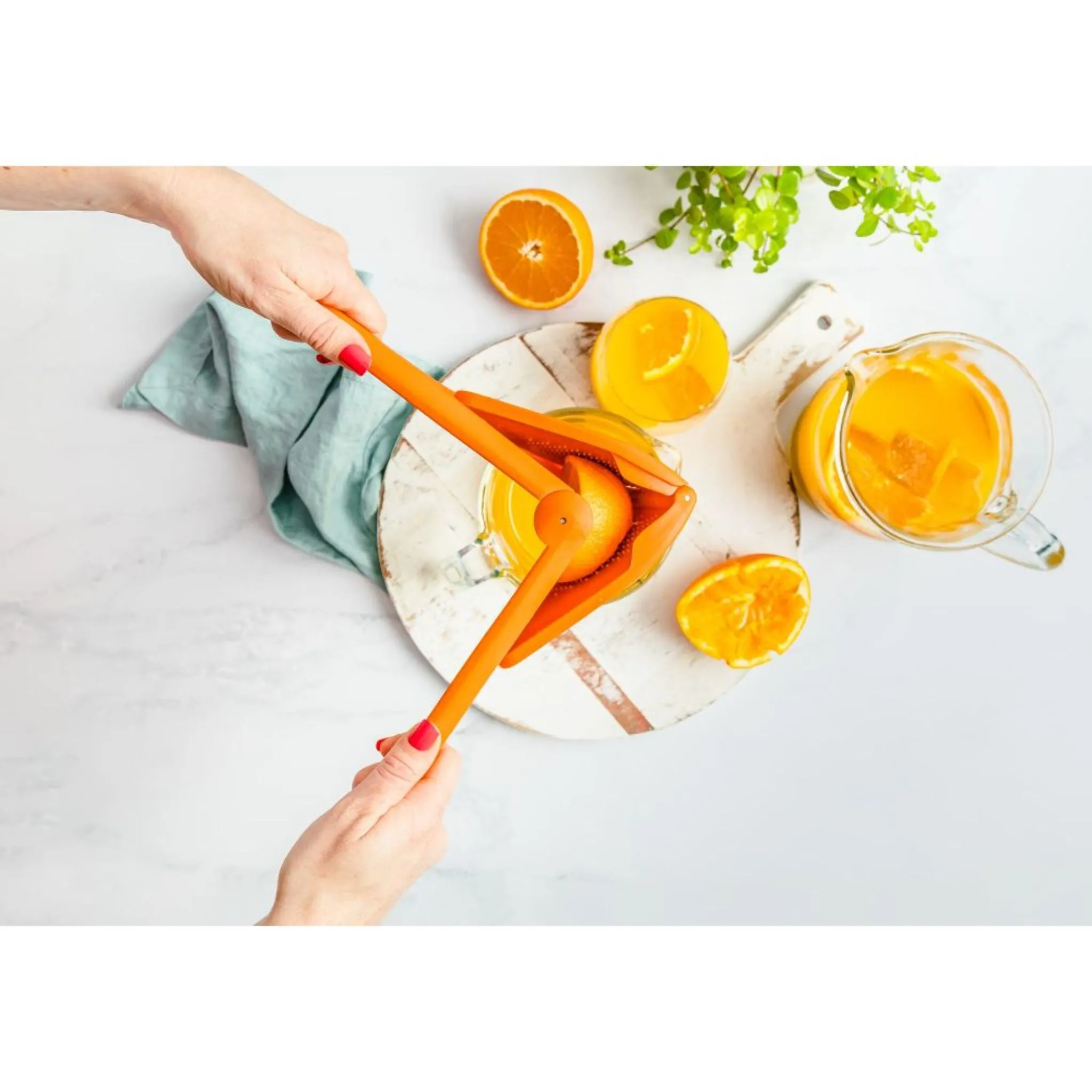 DreamFarm Stainless Steel Pp Manual Press Citrus Juicer Orange - Fluicer (SH-DFFU3444-OR)