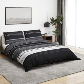 Duvet Cover Set Black and White 260x240 cm Cotton