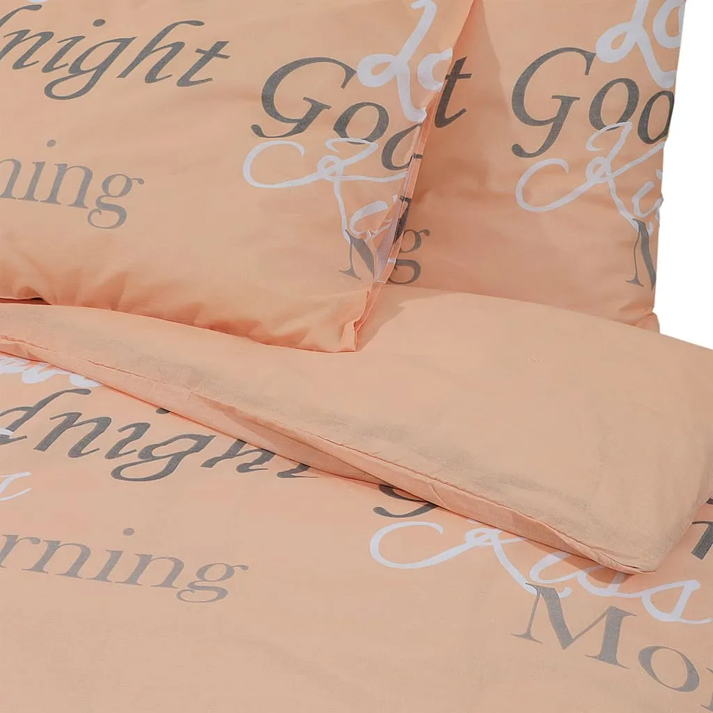 Duvet Cover Set Pink 140x200 cm Cotton