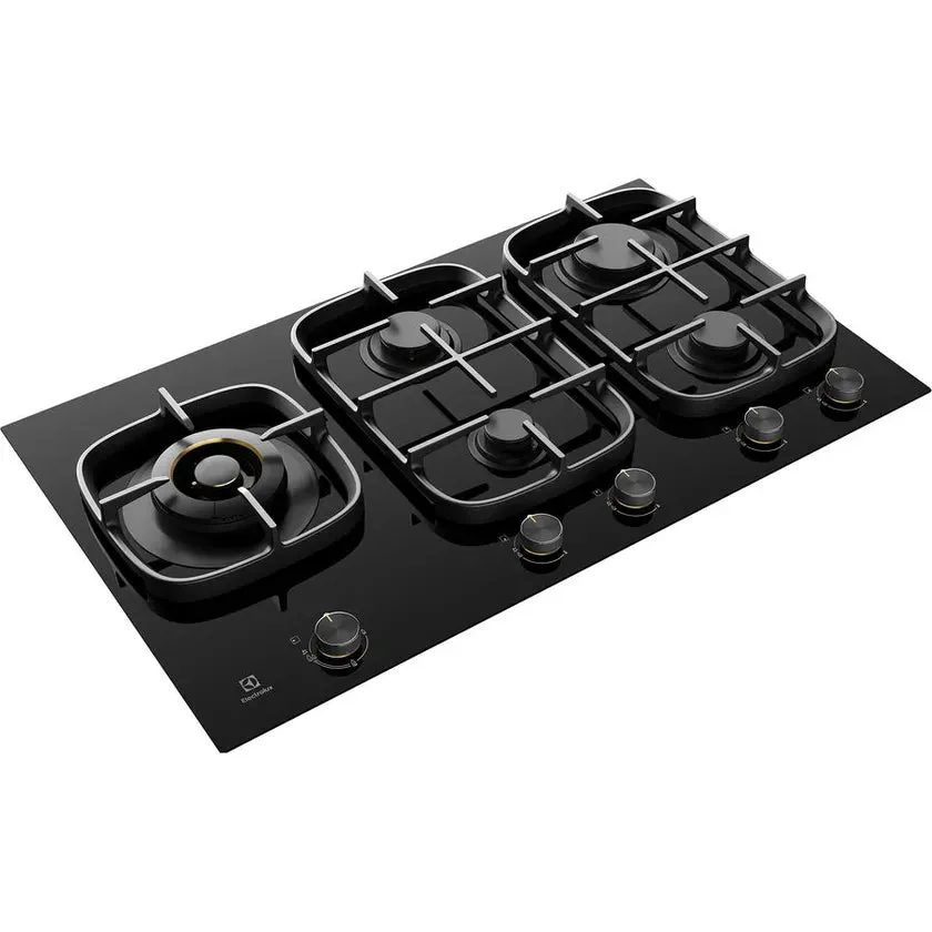 Electrolux EHG955BE 90cm Gas on Glass Cooktop - Electrolux Clearance Discount