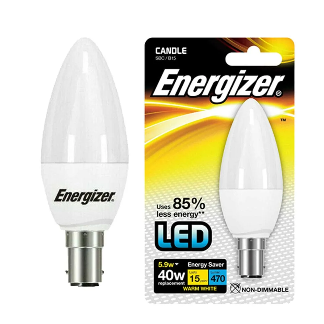 Energizer 40W Led Opal Candle Bulb Warm White B15