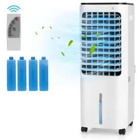 Evaporative Air Cooler, 4-In-1 Bladeless Swamp Cooler with Remote Control