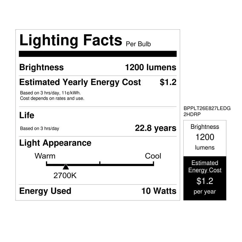 Feit LED Linear PL GX24Q-3 4-Pin LED Bulb Soft White 26 Watt Equivalence 1 pk