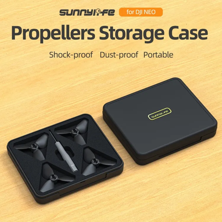 For DJI Neo Sunnylife NEO Propellers Case Storage Mini Travel Case Box(Black)