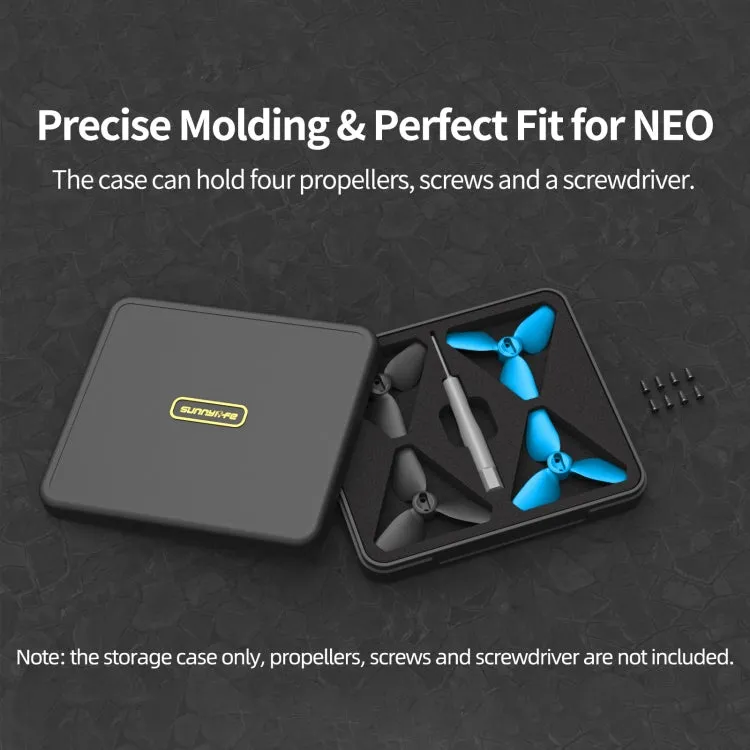 For DJI Neo Sunnylife NEO Propellers Case Storage Mini Travel Case Box(Black)