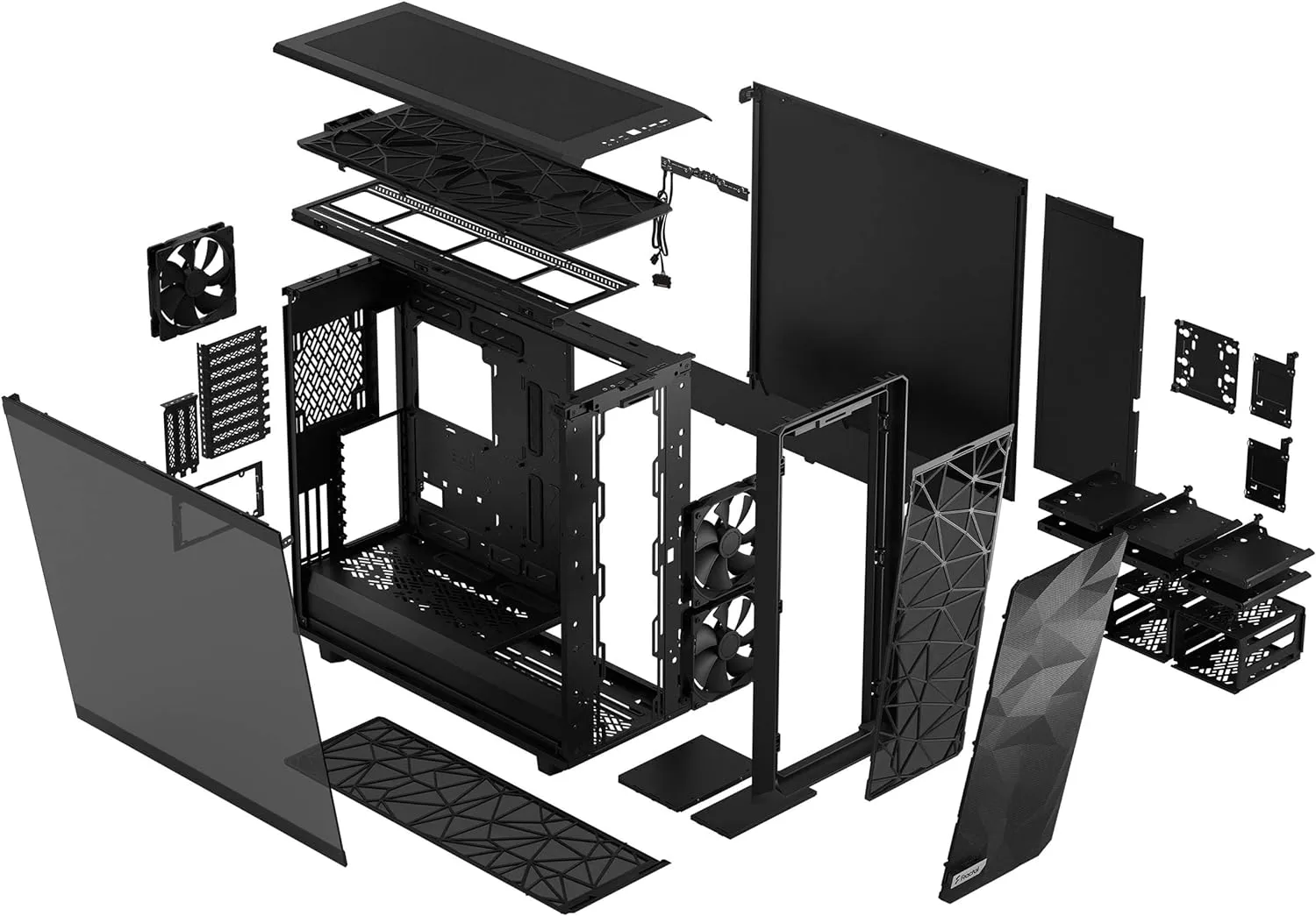 Fractal Design Meshify 2 XL Black TG Light Tint E-ATX Case FD-C-MES2X-02