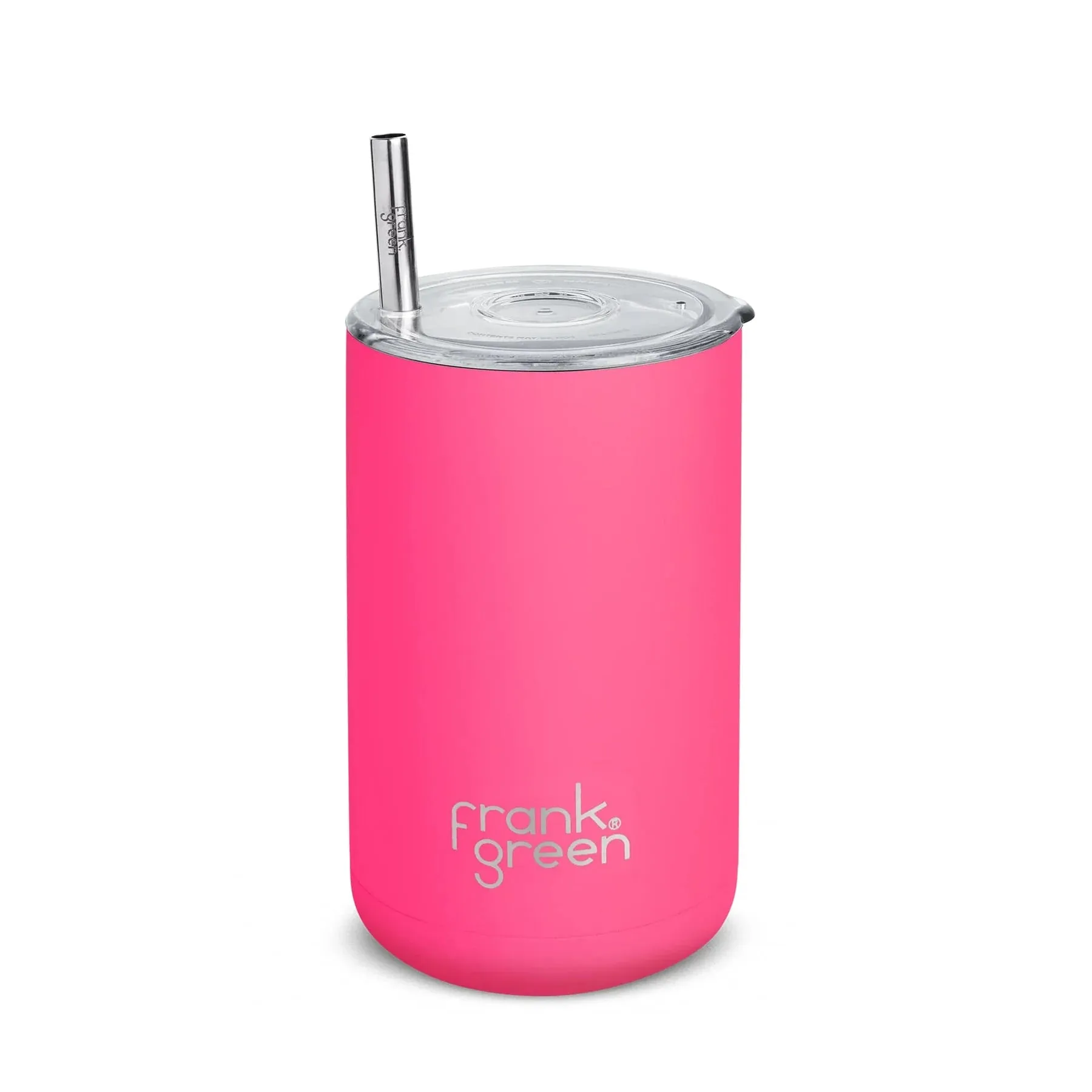 Frank Green Neon Pink Iced Coffee Cup with Straw 425ml (15oz)