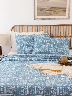 Gamathi Double Duvet Cover (Light Blue)