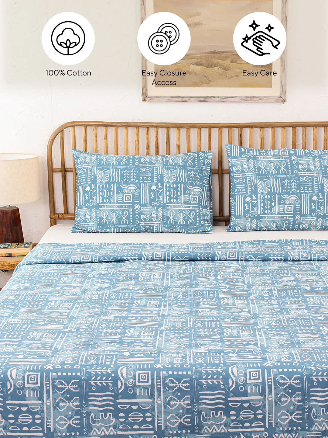 Gamathi Double Duvet Cover (Light Blue)