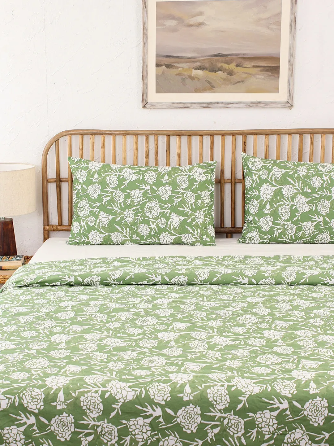 Genda Phool Double Duvet Cover (Green)