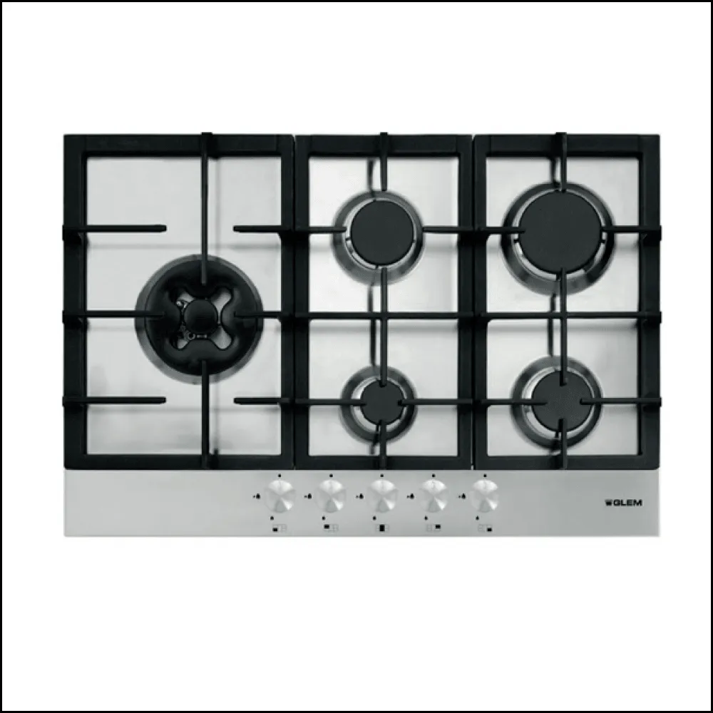 Glem FC75GSWI 75cm Stainless Steel Gas Cooktop