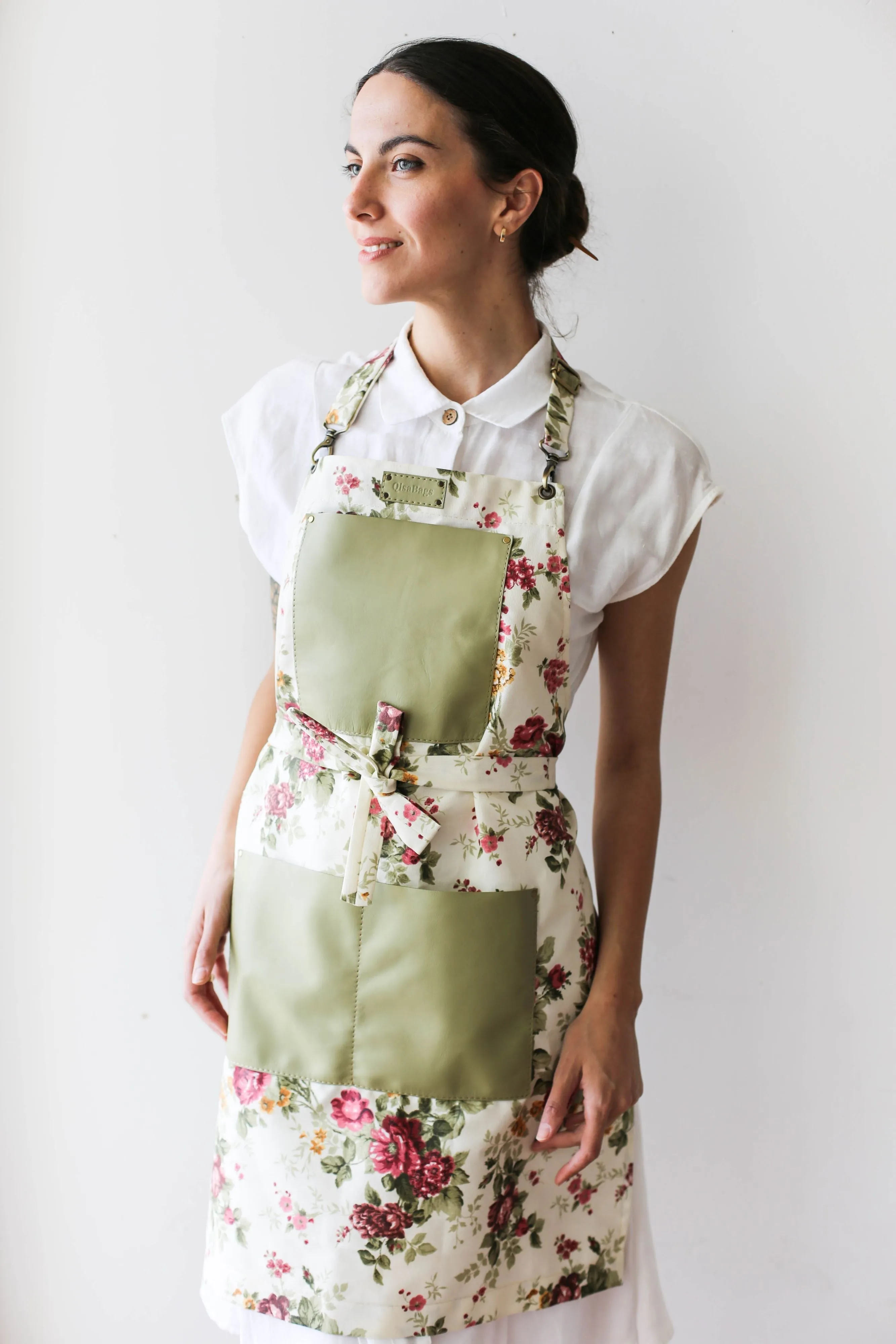 Green Canvas Leather Apron