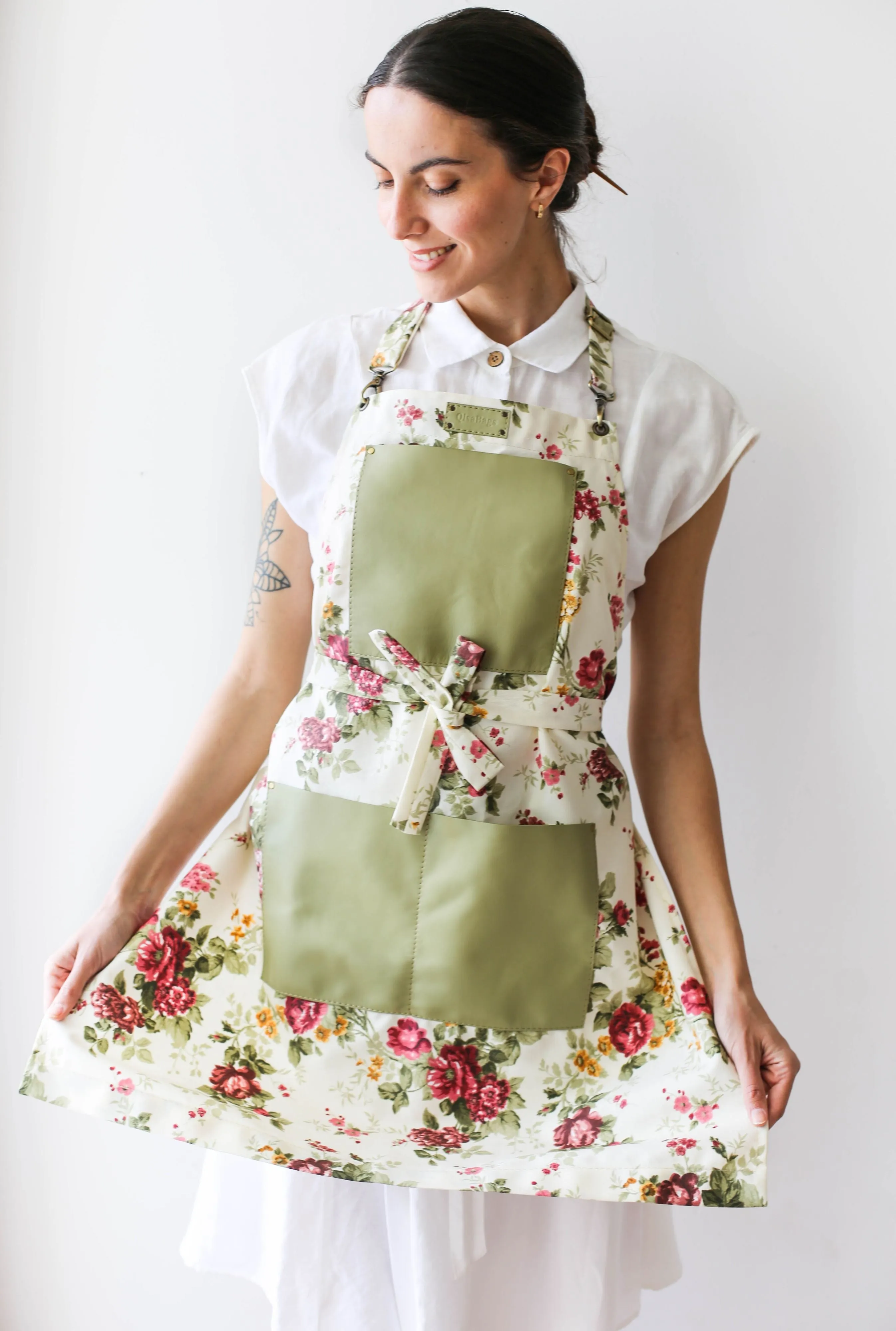 Green Canvas Leather Apron