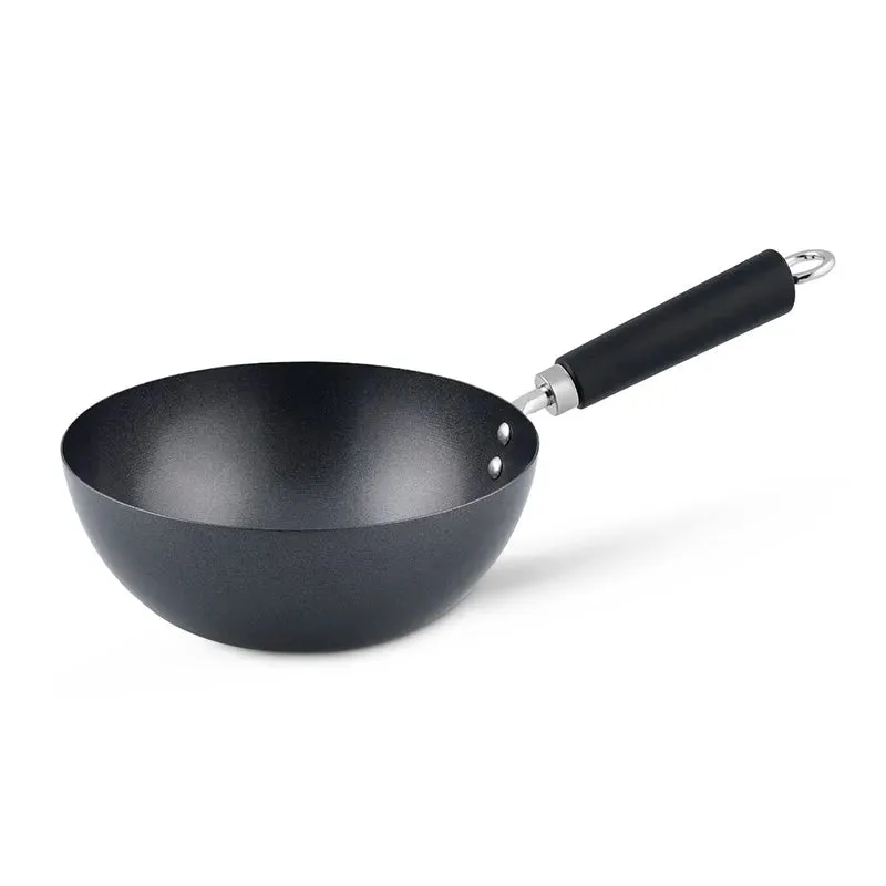 Haritu Coating Non Stick Carbon Steel Wok | 15 x 8 x 3 inches