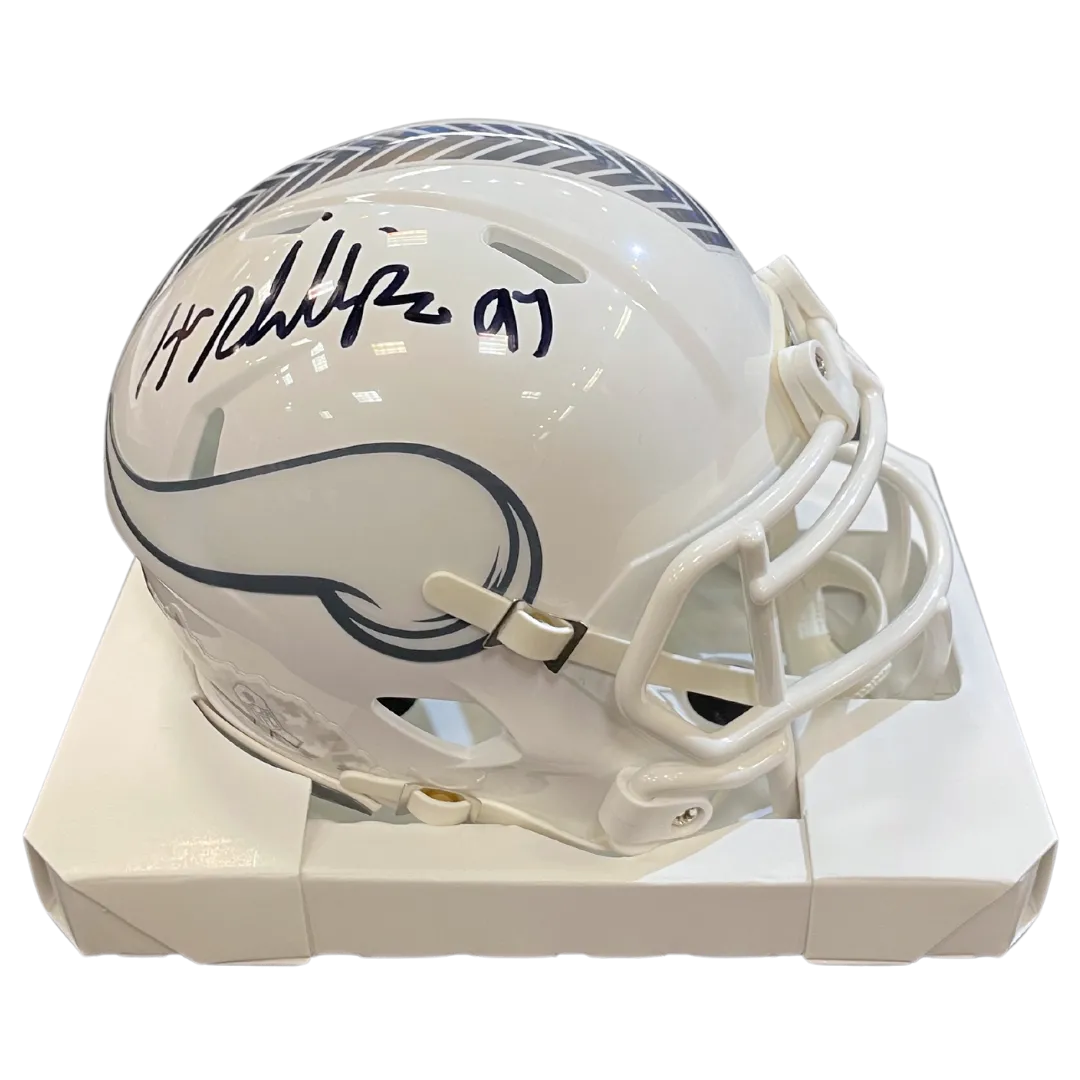 Harrison Phillips Autographed Minnesota Vikings Salute To Service Mini Helmet