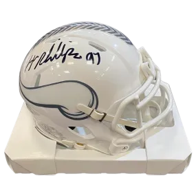 Harrison Phillips Autographed Minnesota Vikings Salute To Service Mini Helmet