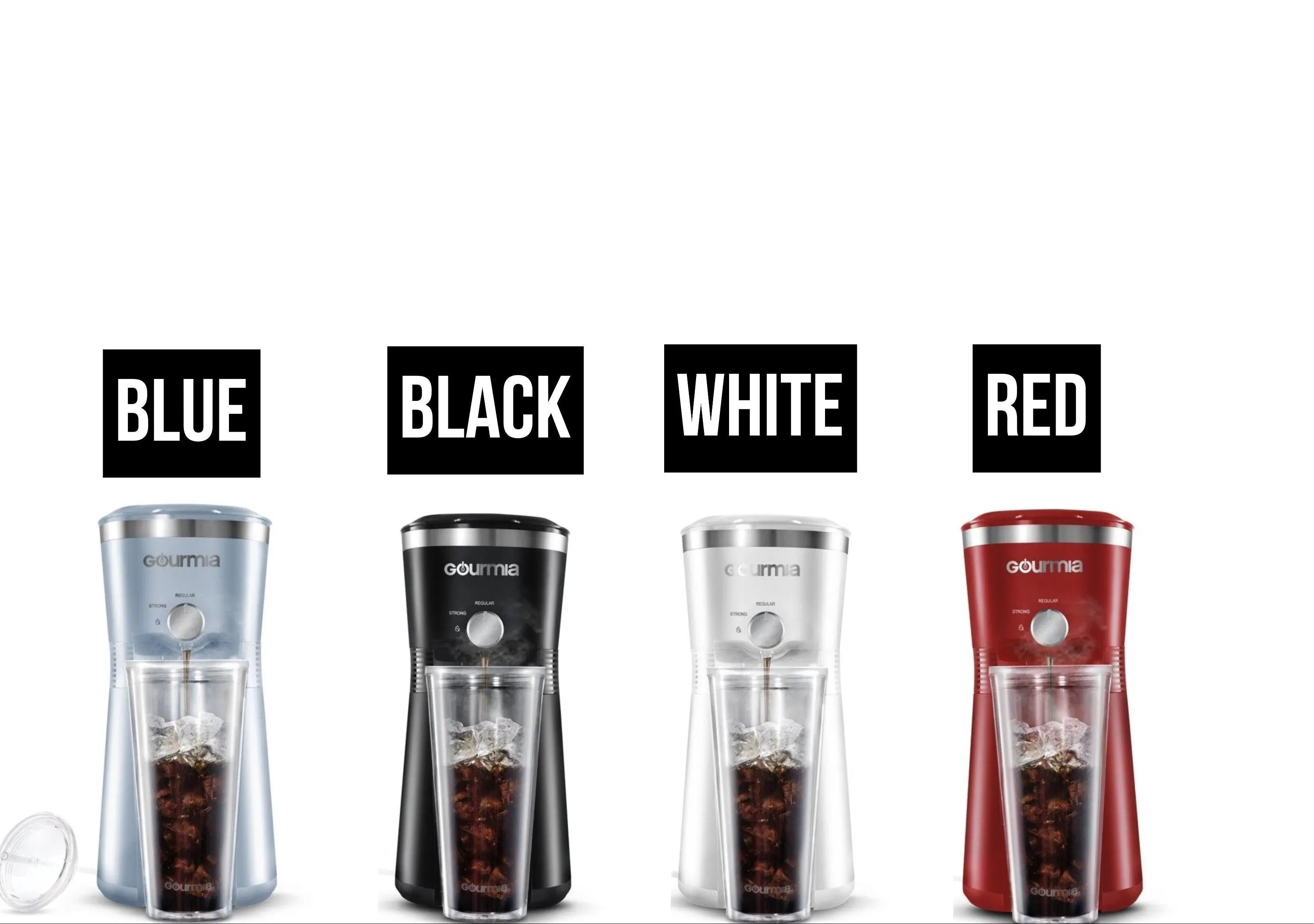 Iced Coffee Maker with Brew Control, Reusable Filter and free Tumbler by Gourmia