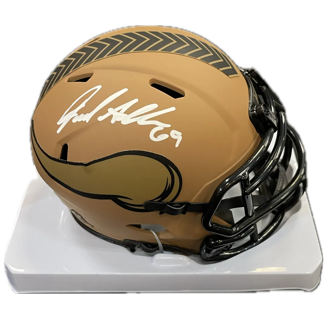 Jared Allen Autographed Minnesota Vikings Salute To Service Mini Helmet