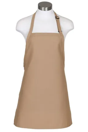 Khaki Cover Up Bib Adjustable Apron (No Pockets)