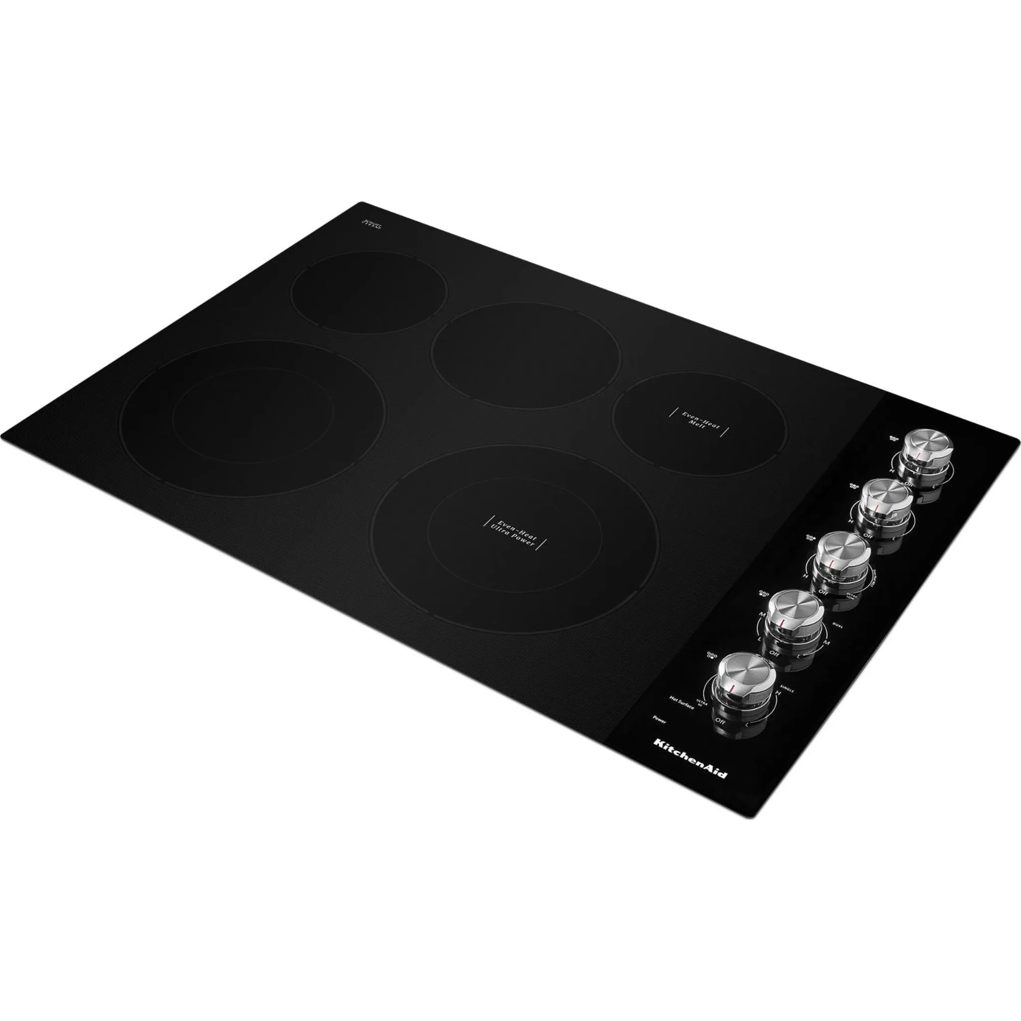 KitchenAid  30" Electric Cooktop with 5 Elements and Knob Controls (KCES550HBL)