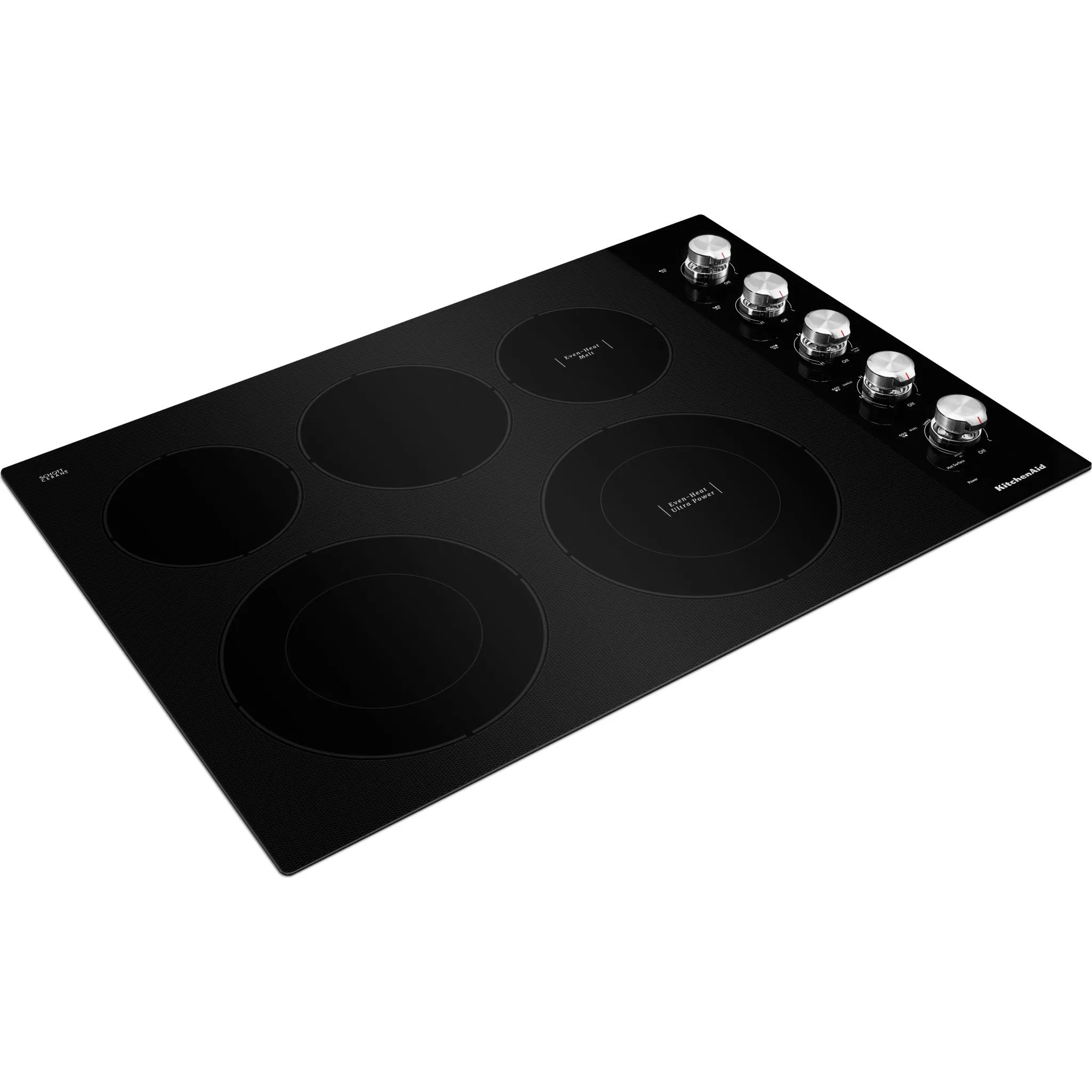 KitchenAid  30" Electric Cooktop with 5 Elements and Knob Controls (KCES550HBL)