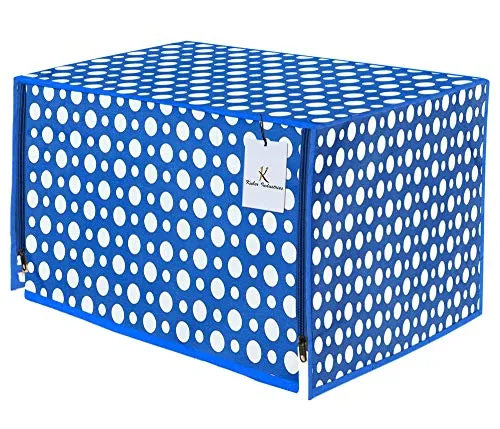 Kuber Industries Polka Dots Design PVC Microwave Oven Full Closure Cover for 23 Litre (Blue) CTKTC33225 23 Ltr