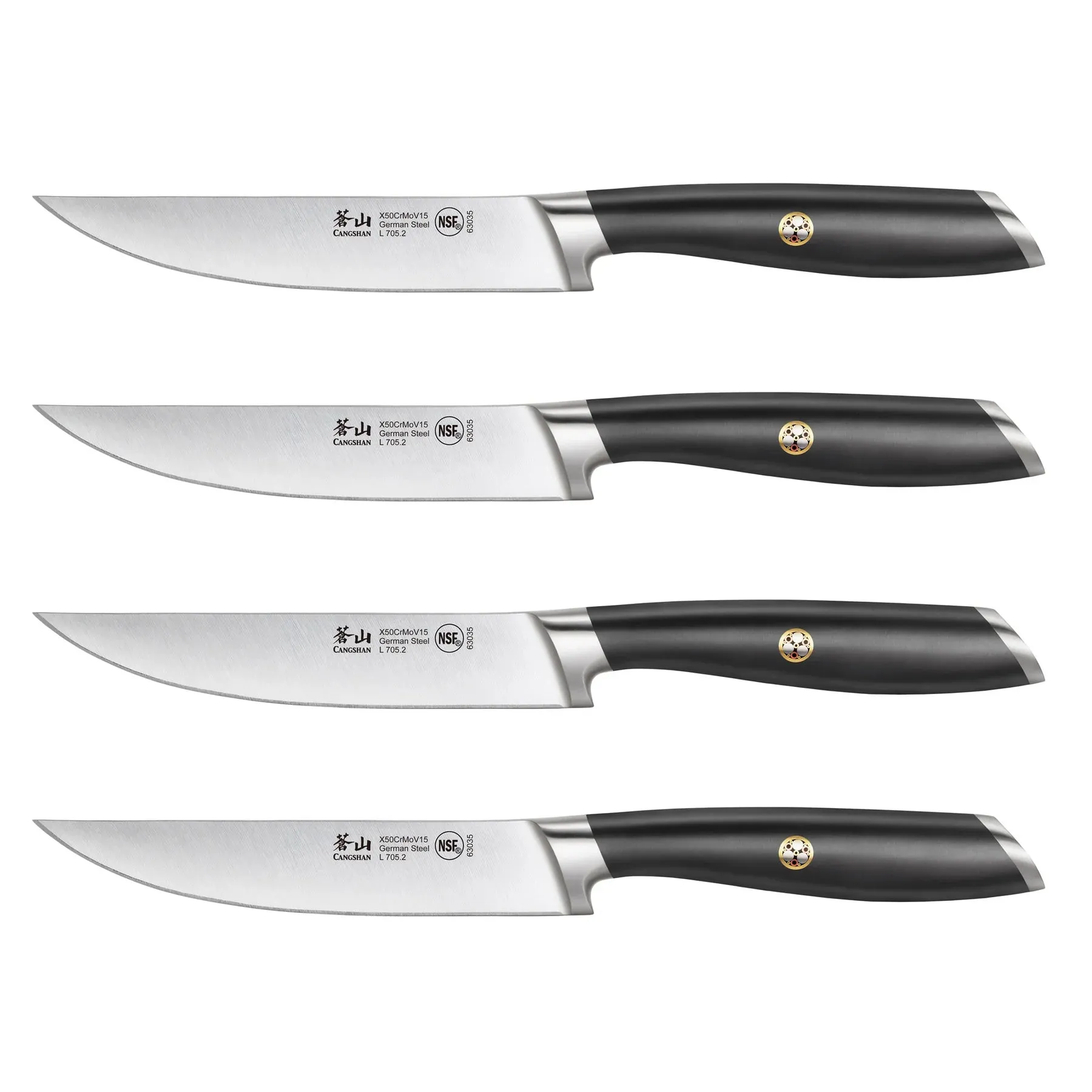 L Series Fine-Edge Steak Knife, Forged German Steel Set-4