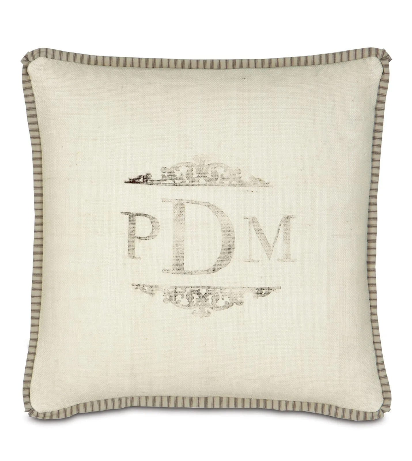 La Maison Coffee Bean Monogram Throw Pillow Cover 20x20